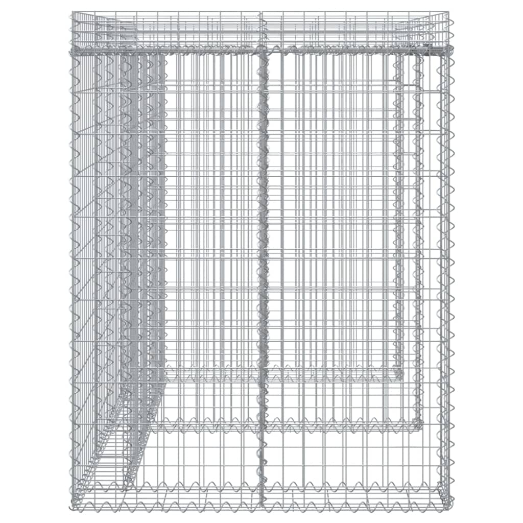Gabion Bin Store 192x91x120 cm Galvanized Iron