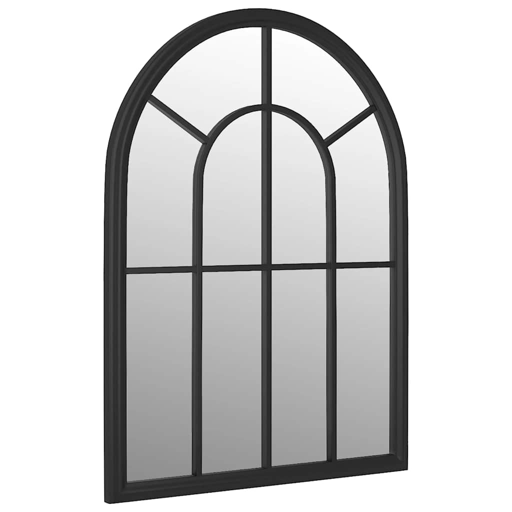 Miroir de jardin noir 60x45 cm Fer