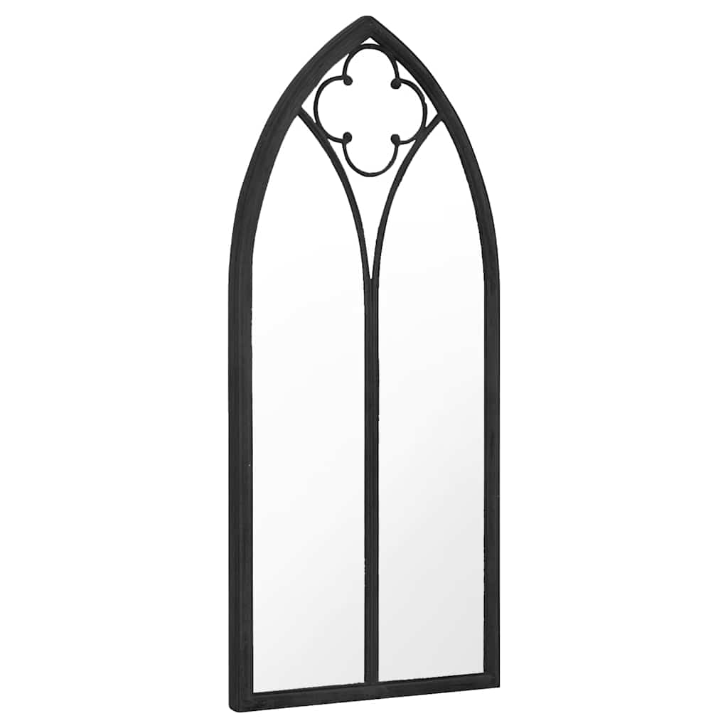 Garden Mirror Black 100x45 cm Iron