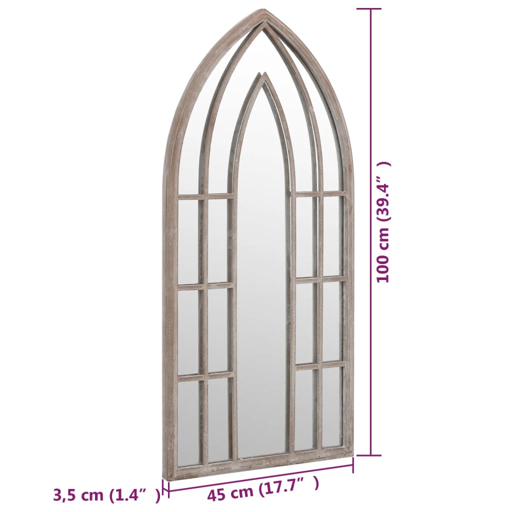 Garden Mirror Sand 100x45 cm Iron