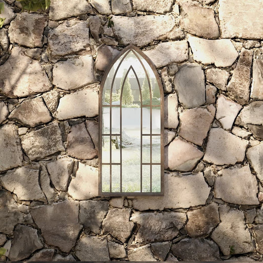 Garden Mirror Sand 70x30 cm Iron