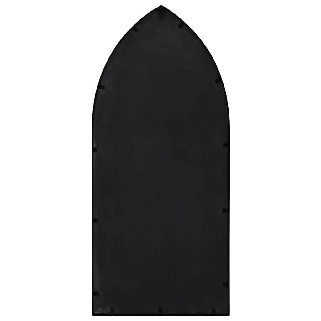 Miroir de jardin noir 70x30 cm en fer