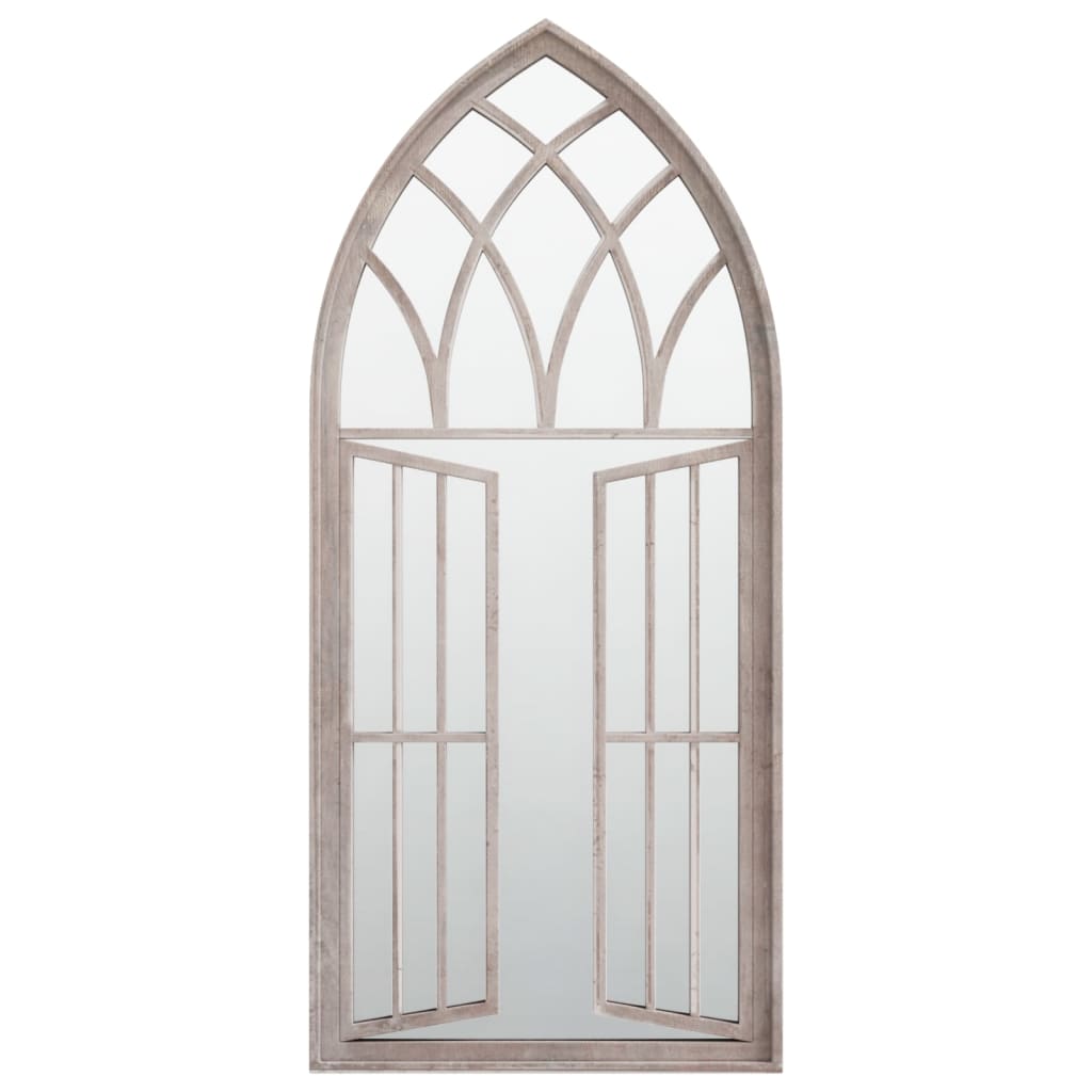Miroir de jardin sable 100x45 cm fer