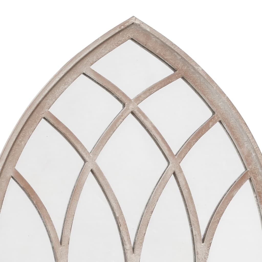 Miroir de jardin sable 100x45 cm fer