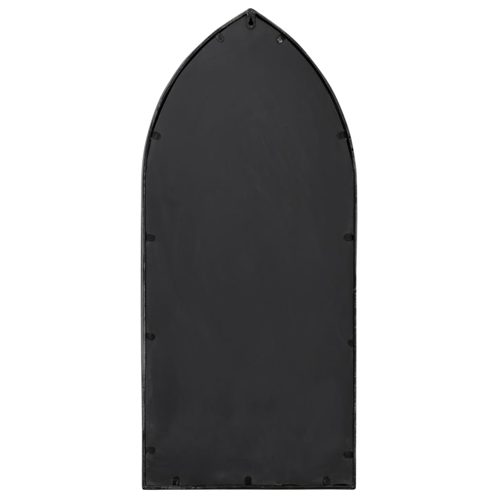 Garden Mirror Black 100x45 cm Iron