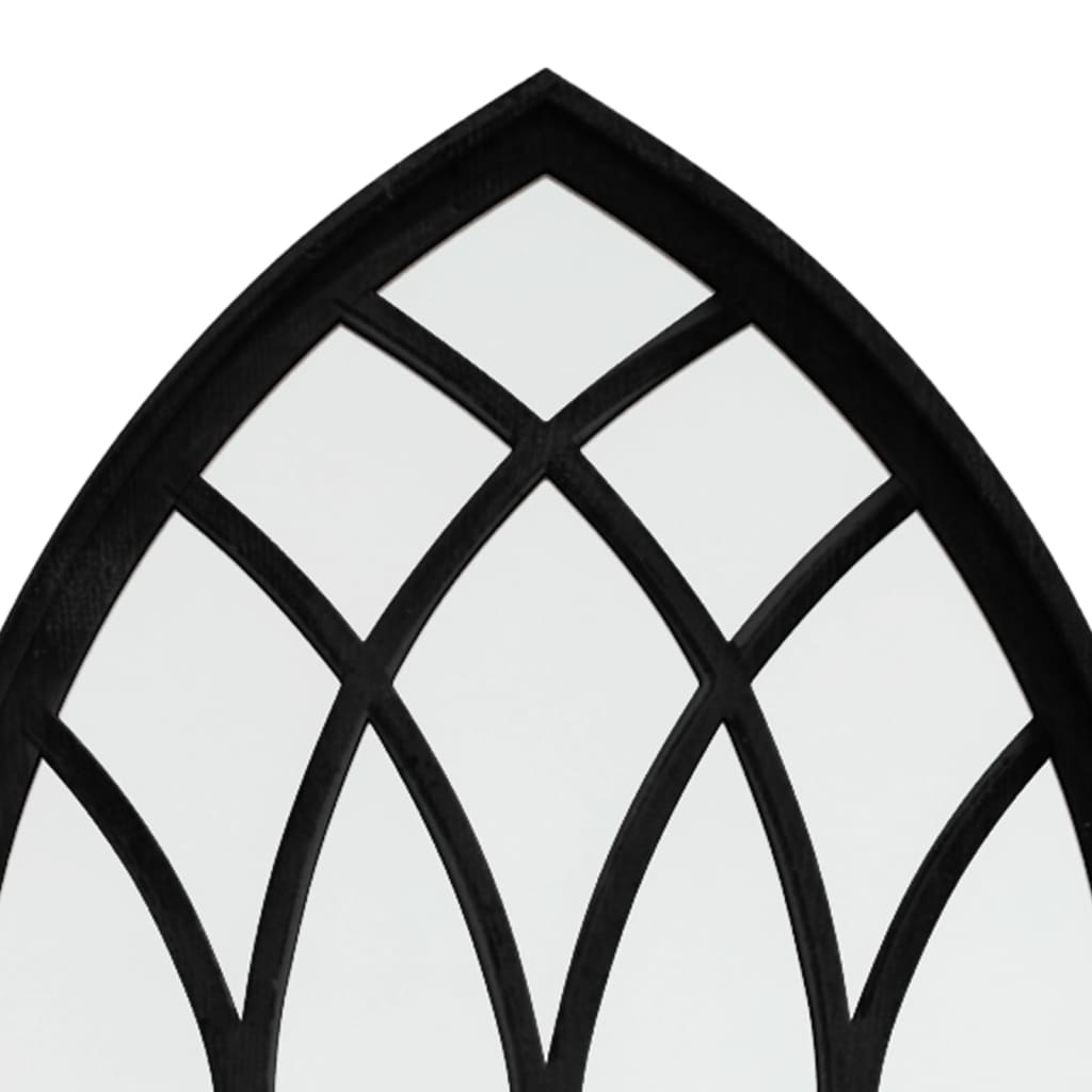 Garden Mirror Black 100x45 cm Iron