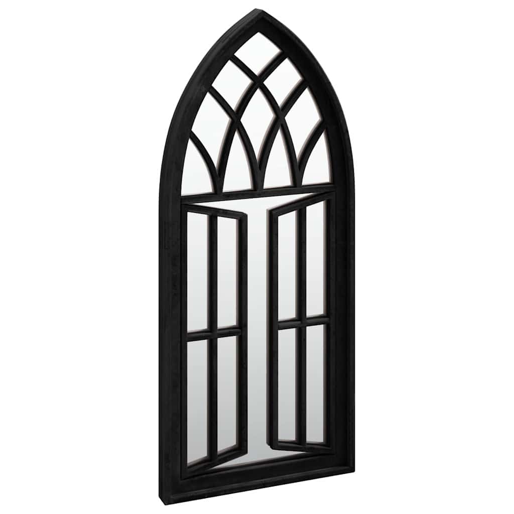 Garden Mirror Black 70x30 cm Iron