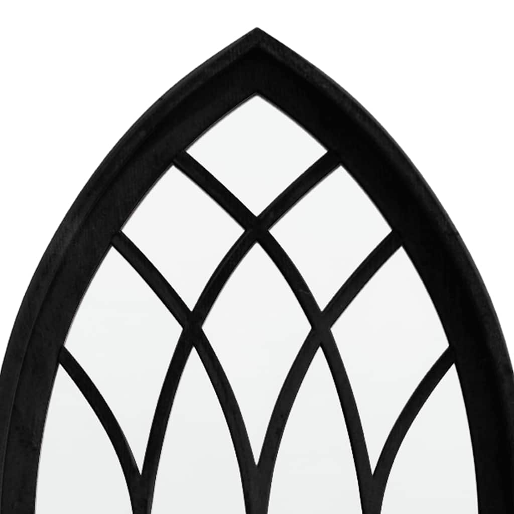Garden Mirror Black 70x30 cm Iron