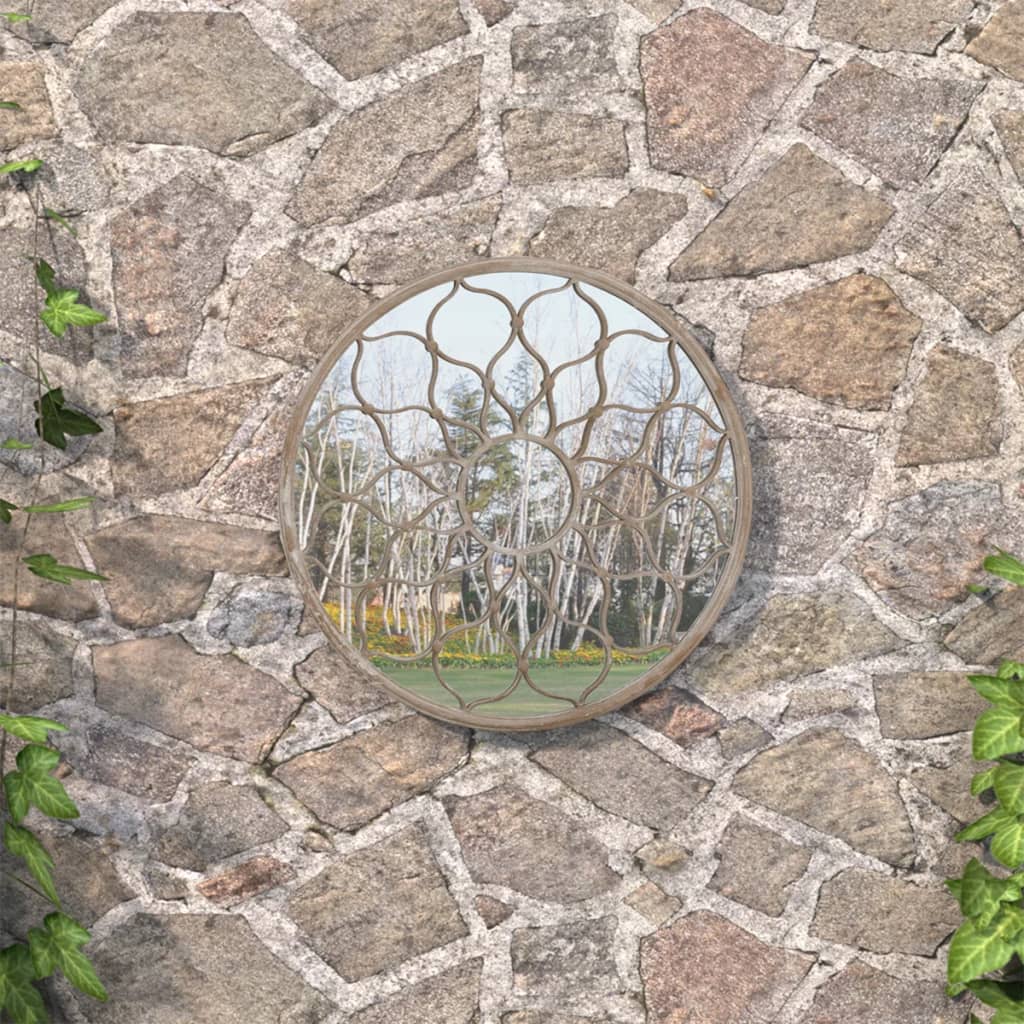 Garden Mirror Sand 40x3 cm Iron Round