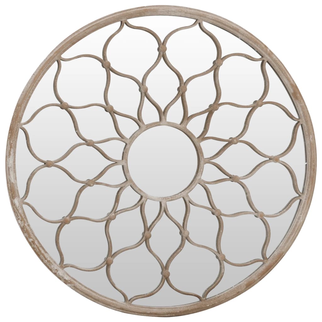 Garden Mirror Sand 60x3 cm Iron Round