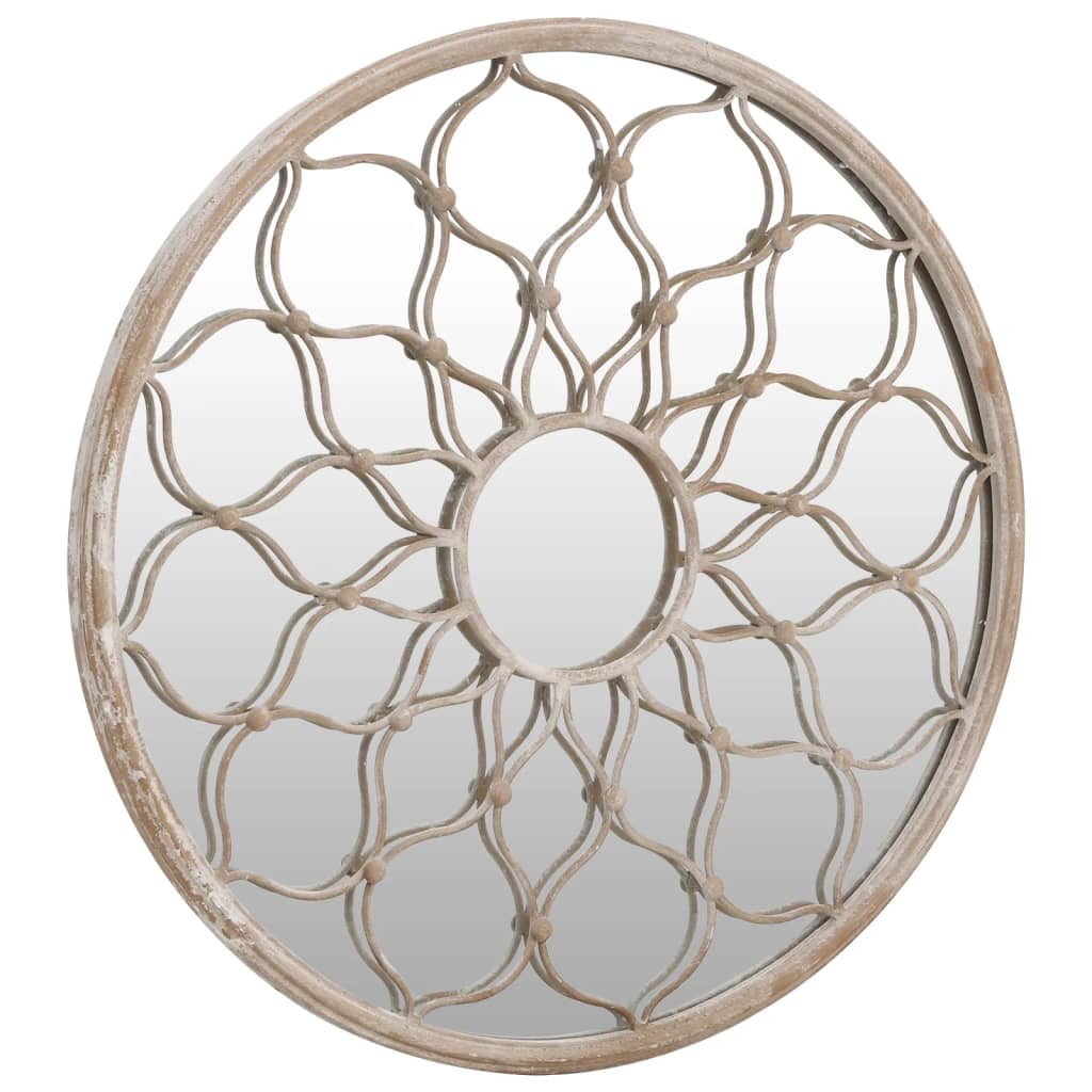 Garden Mirror Sand 60x3 cm Iron Round