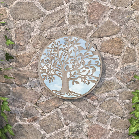 Garden Mirror Sand 40x2.5 cm Iron Round