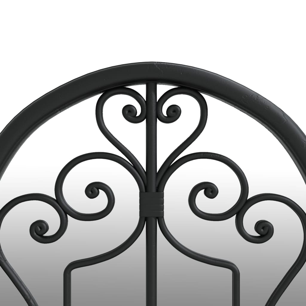 Garden Mirror Black 100x45 cm Iron