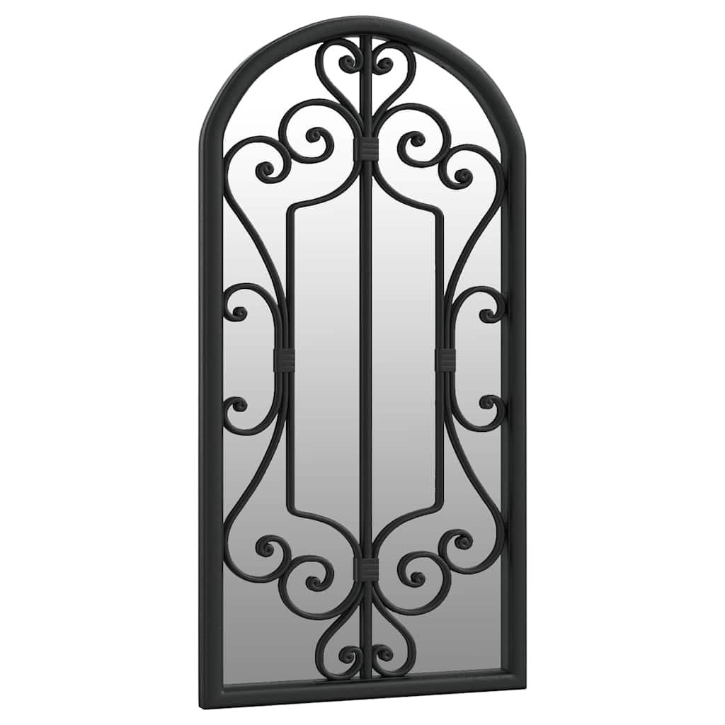 Garden Mirror Black 70x30 cm Iron