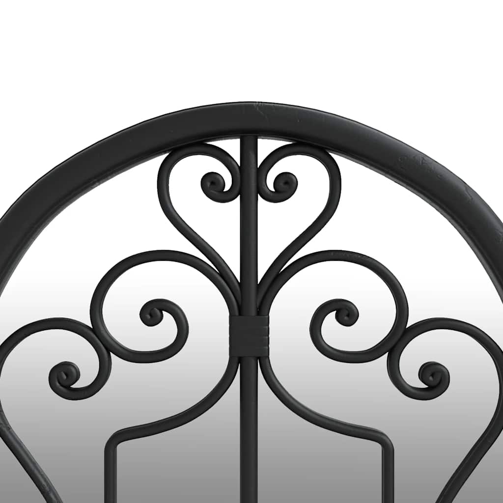Garden Mirror Black 70x30 cm Iron