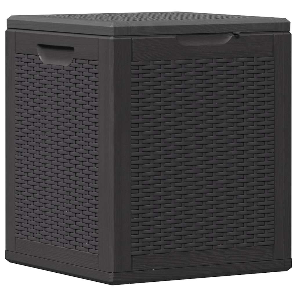 Garten-Aufbewahrungsbox 90 L Schwarz PP Rattan