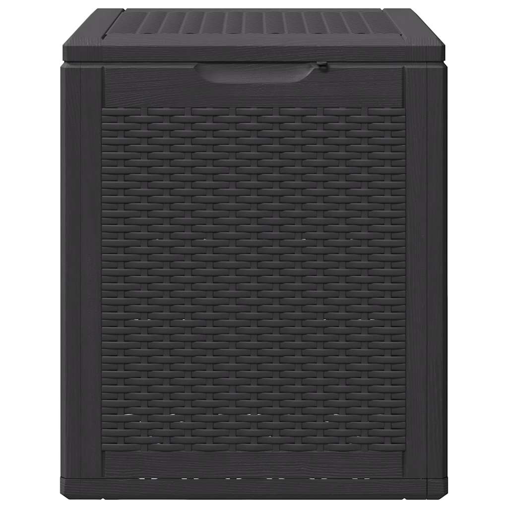 Garten-Aufbewahrungsbox 90 L Schwarz PP Rattan