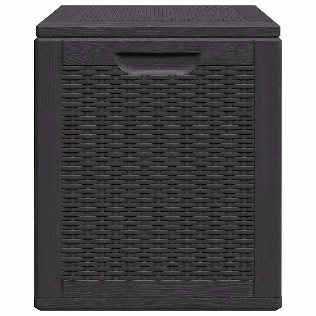 Garten-Aufbewahrungsbox 90 L Schwarz PP Rattan