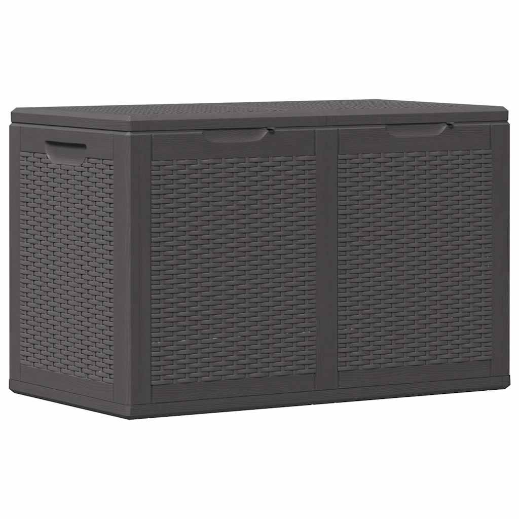Garten-Aufbewahrungsbox 180 L Schwarz PP Rattan