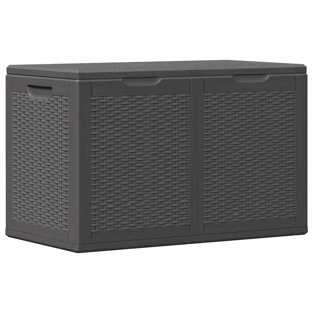Garten-Aufbewahrungsbox 180 L Schwarz PP Rattan