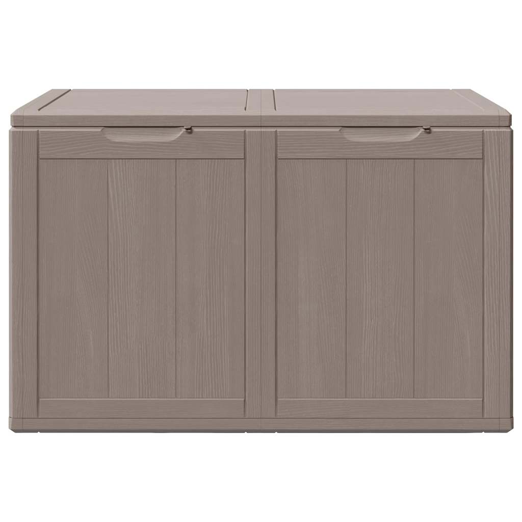 Garten-Aufbewahrungsbox 180 L Braun PP-Holzoptik