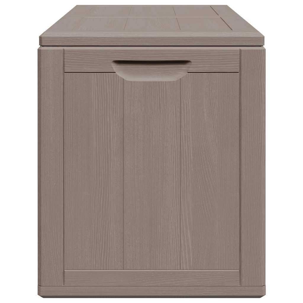 Garten-Aufbewahrungsbox 180 L Braun PP-Holzoptik