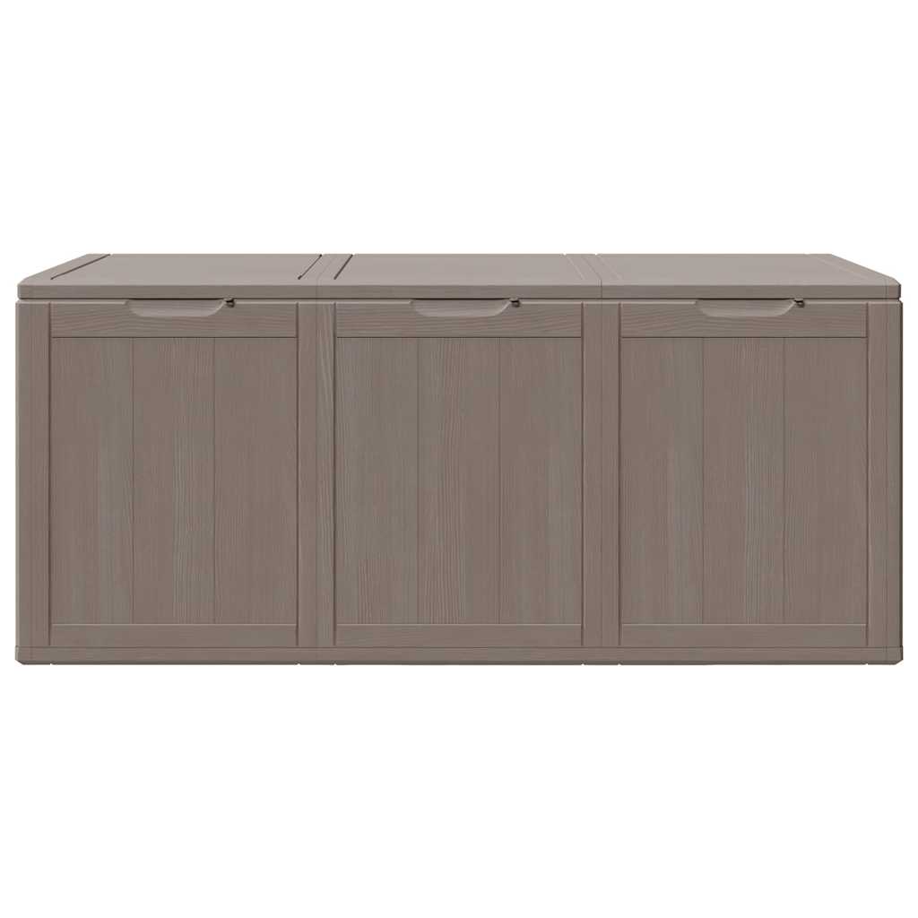 Garten-Aufbewahrungsbox 270 L Braun PP-Holzoptik