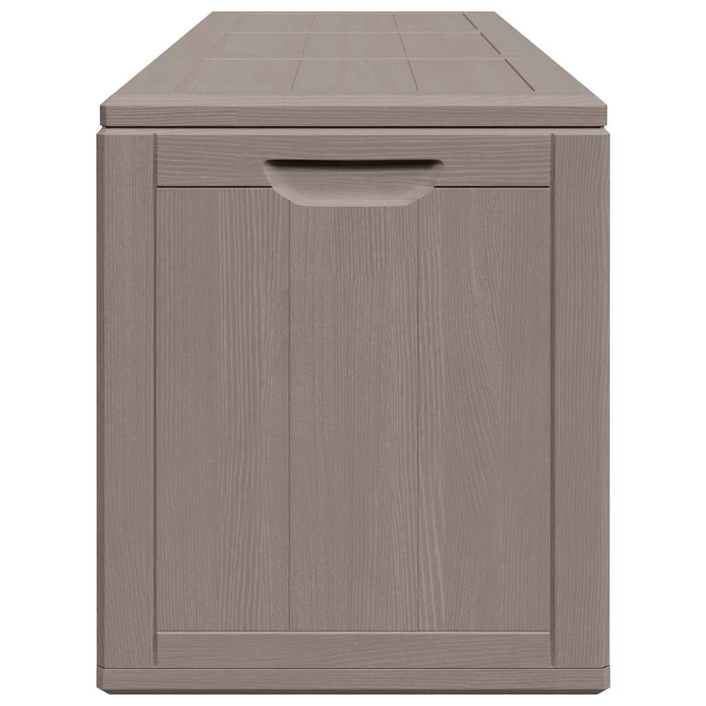 Garten-Aufbewahrungsbox 270 L Braun PP-Holzoptik