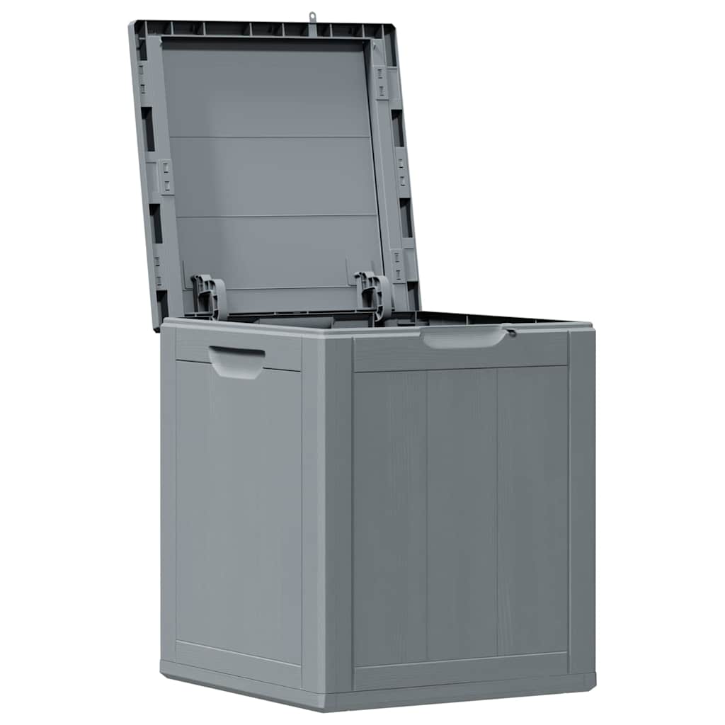 Garten-Aufbewahrungsbox 90 L Grau PP-Holzoptik