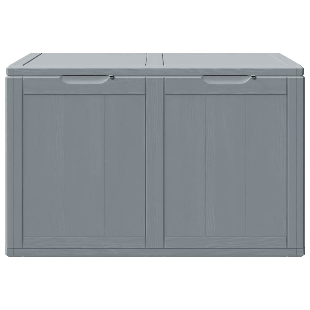 Garten-Aufbewahrungsbox 180 L Grau PP-Holzoptik