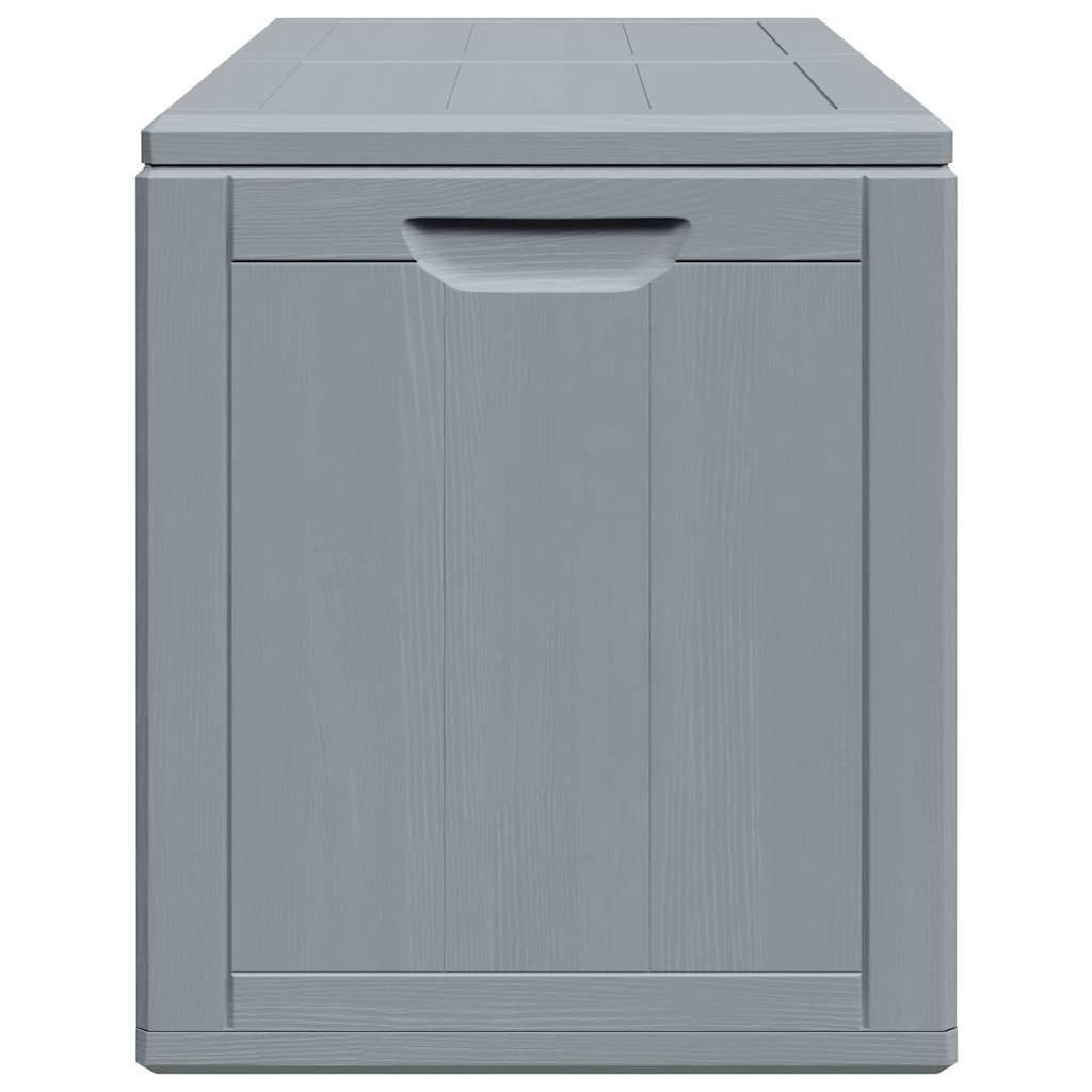 Garten-Aufbewahrungsbox 180 L Grau PP-Holzoptik