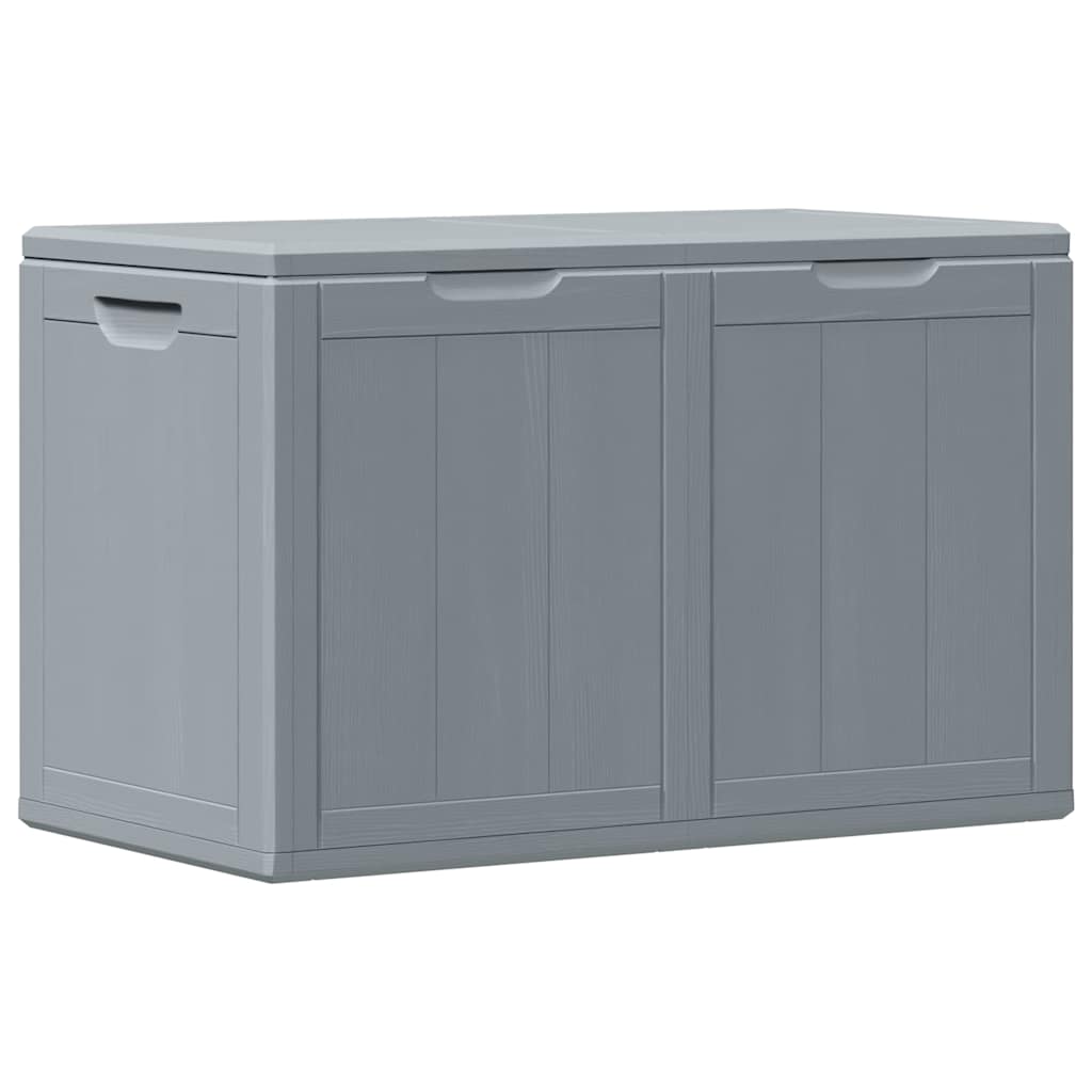 Garten-Aufbewahrungsbox 180 L Grau PP-Holzoptik