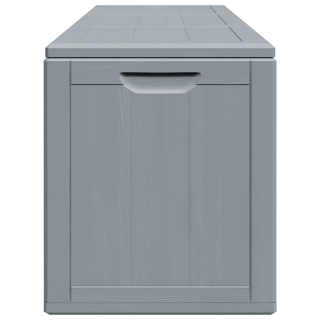 Garten-Aufbewahrungsbox 270 L Grau PP-Holzoptik