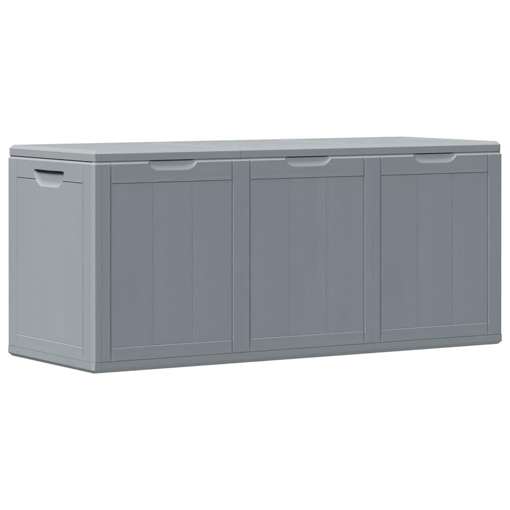 Garten-Aufbewahrungsbox 270 L Grau PP-Holzoptik
