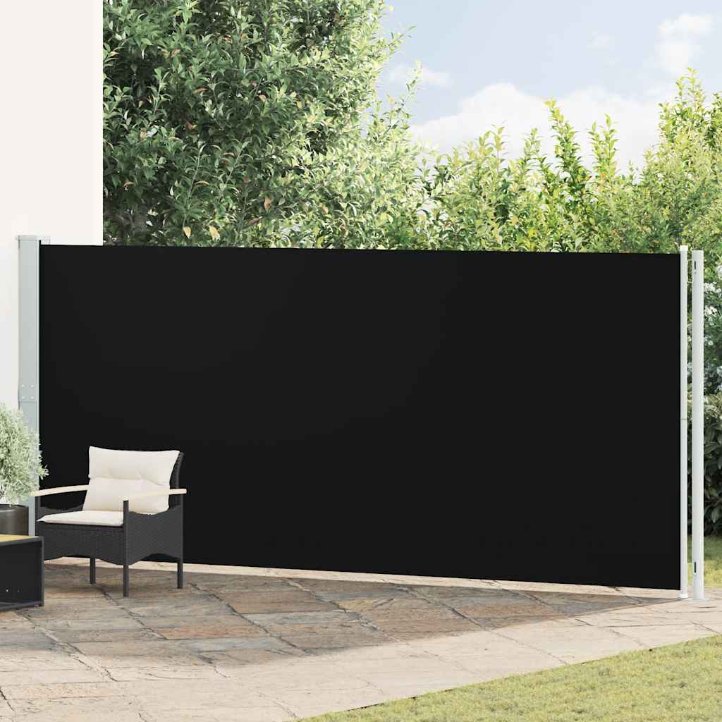 Seitenmarkise Ausziehbar 180x600 cm Schwarz