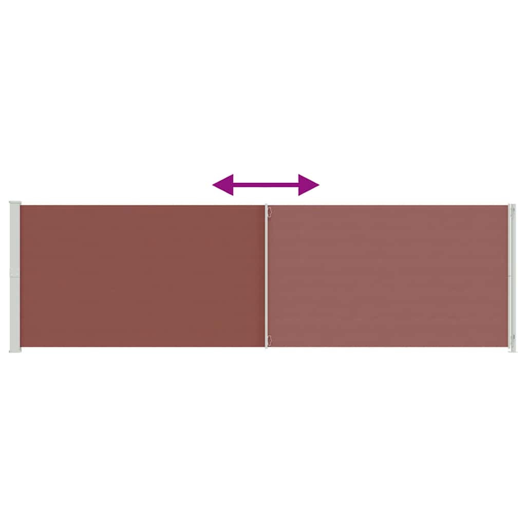 Seitenmarkise Ausziehbar 180x600 cm Braun