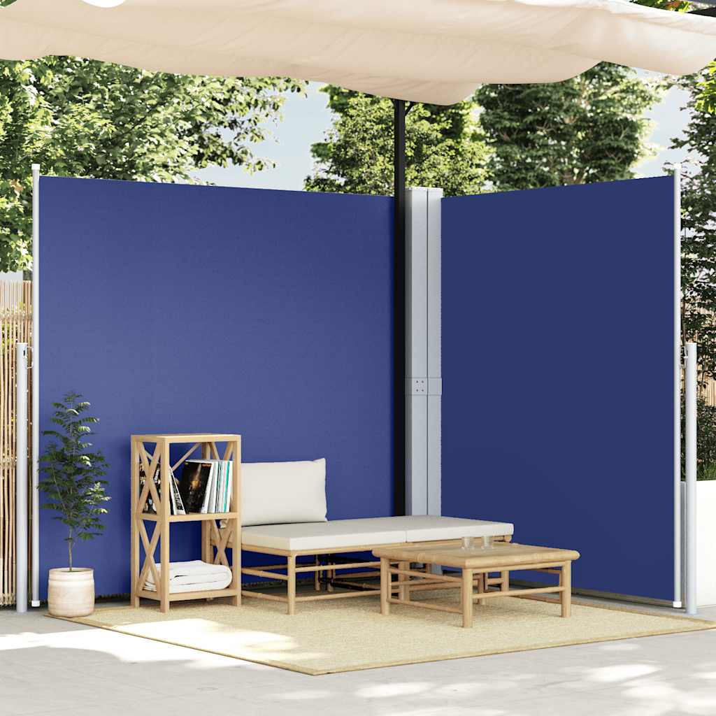 Seitenmarkise Ausziehbar Blau 200x600 cm