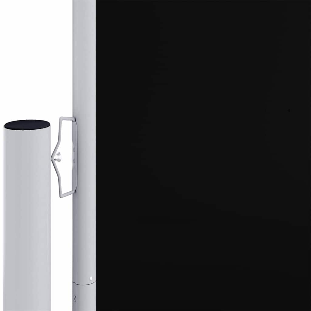Seitenmarkise Ausziehbar Schwarz 220x1200 cm