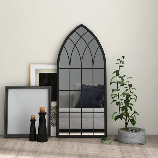 Mirror Black 100x45 cm Iron for indoor use
