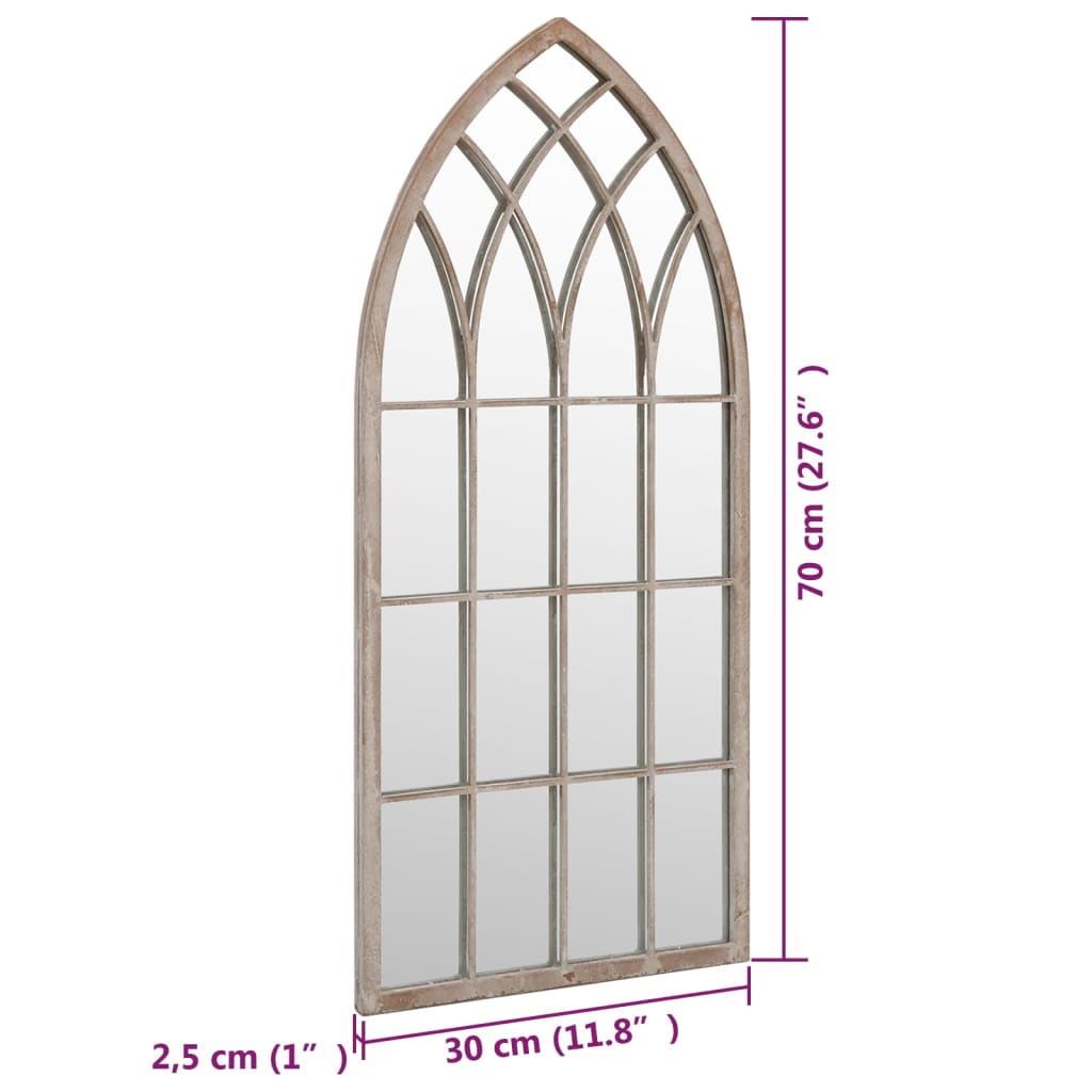 Miroir couleur sable 70x30 cm Fer pour l'intérieur