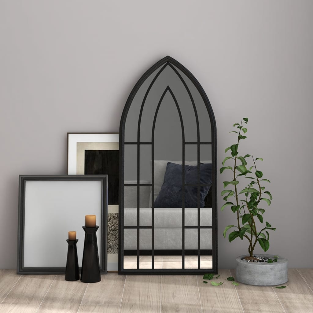 Miroir Noir 100x45 cm Fer pour l'intérieur