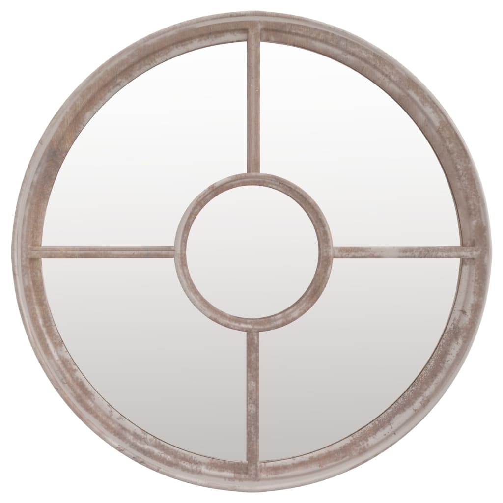 Miroir couleur sable 60x4 cm en fer rond pour l'intérieur