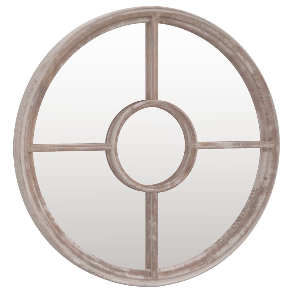Miroir couleur sable 60x4 cm en fer rond pour l'intérieur