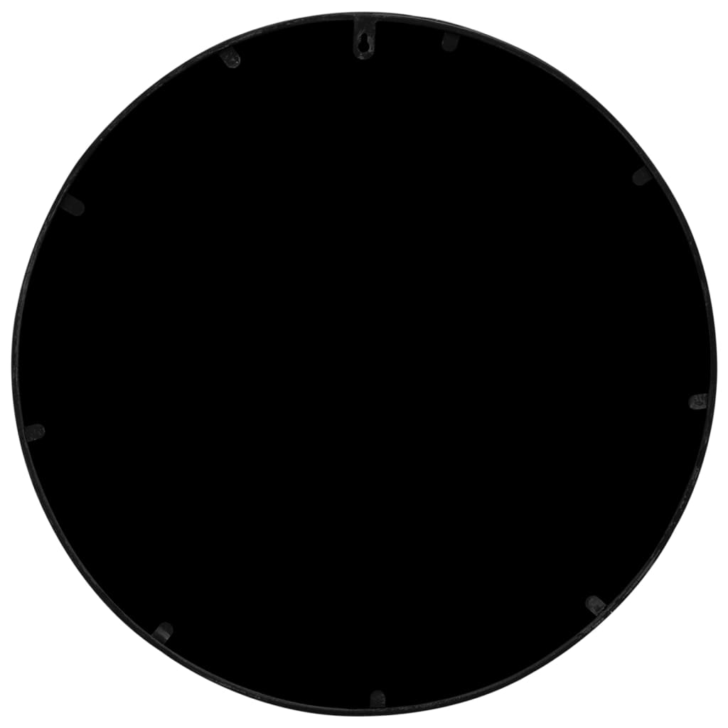 Miroir noir 60x3 cm fer rond pour intérieur