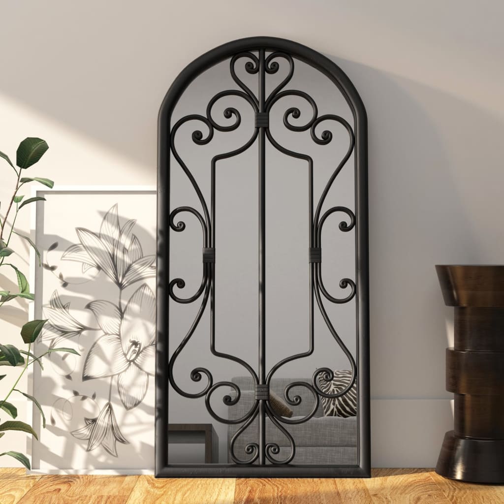 Mirror Black 100x45 cm Iron for indoor use