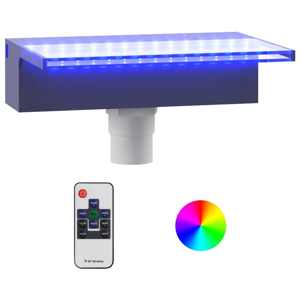 Élément cascade avec LEDs RGB acrylique 30 cm