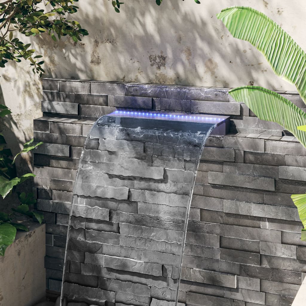Chute d'eau avec LED RGB en acrylique 60 cm