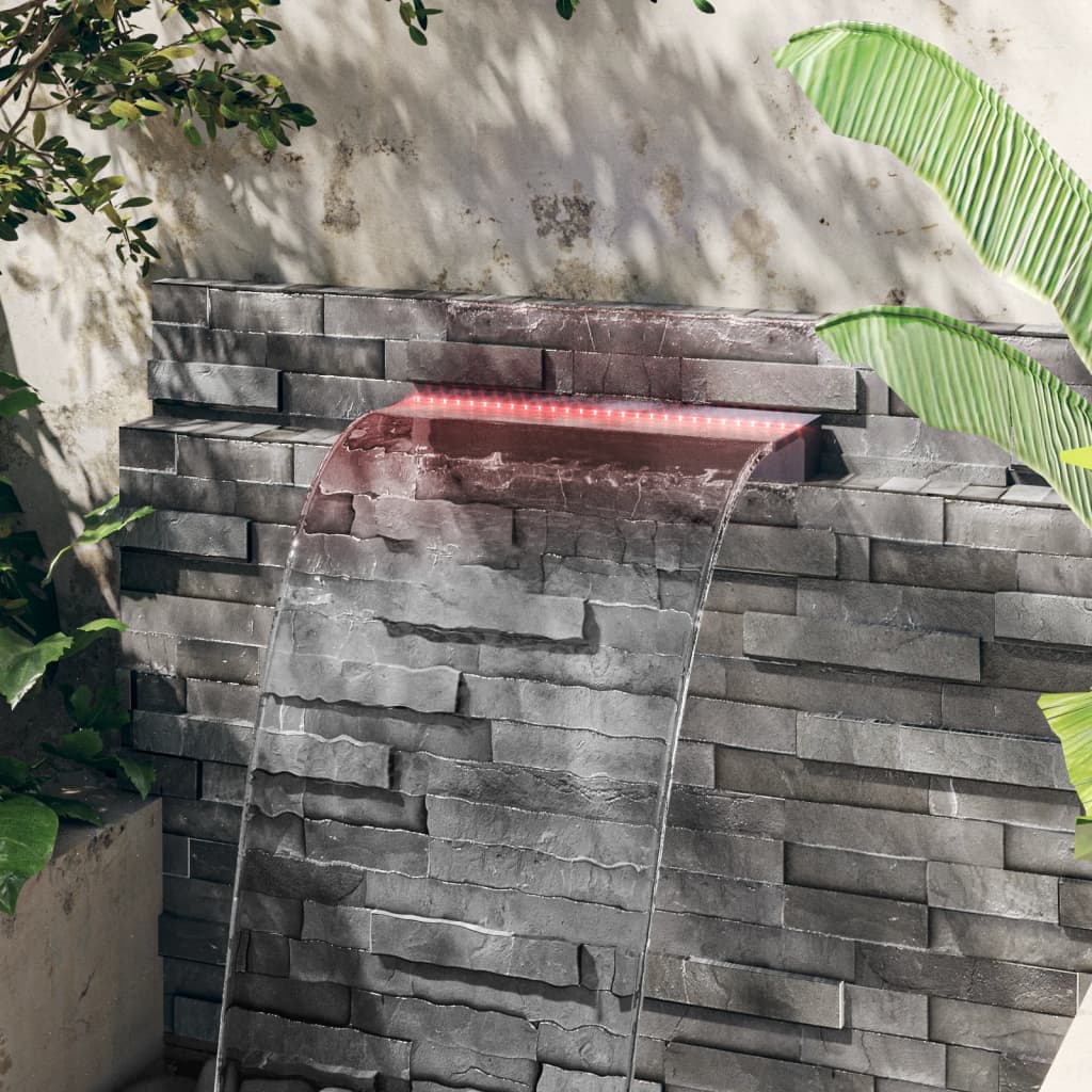 Chute d'eau avec LED RGB en acrylique 60 cm