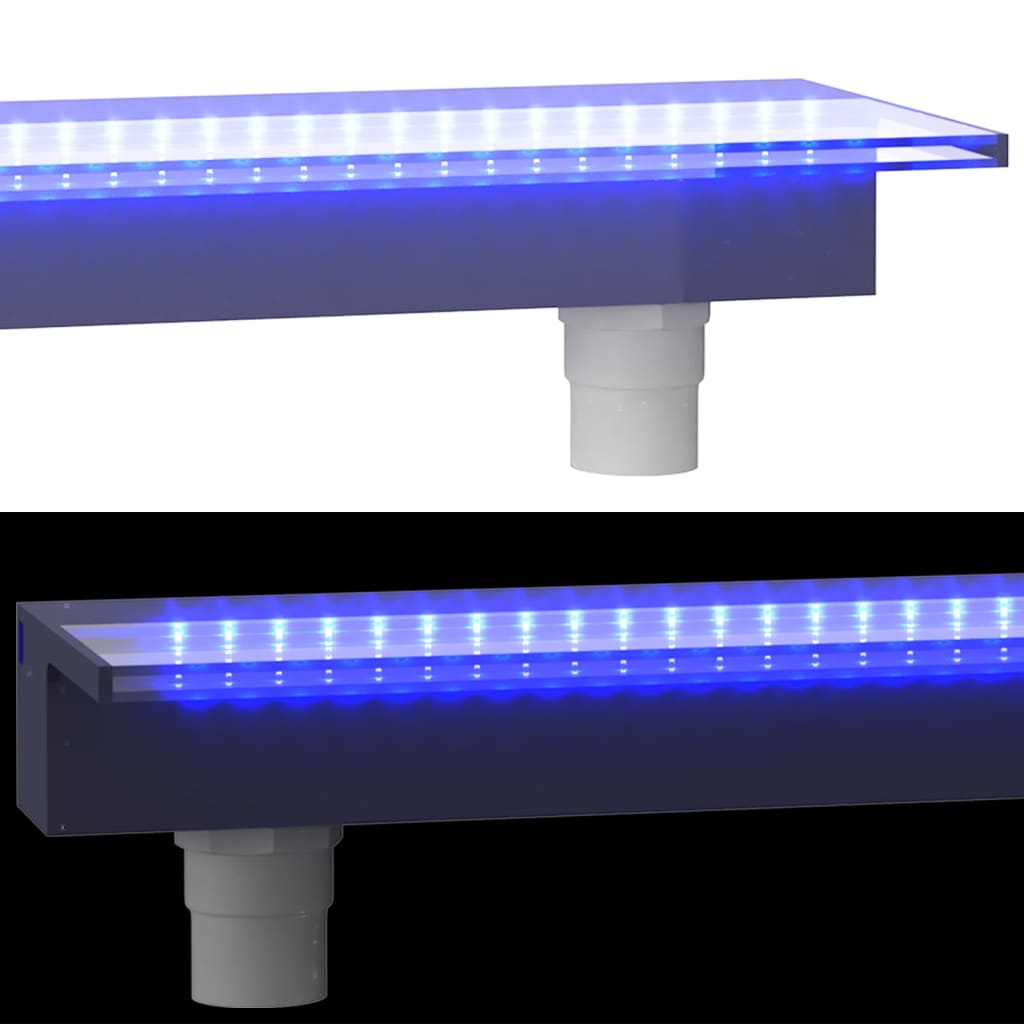 Chute d'eau avec LED RGB en acrylique 60 cm