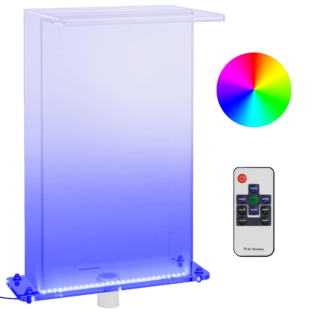 Chute d'eau avec LED RGB Acrylique 51 cm